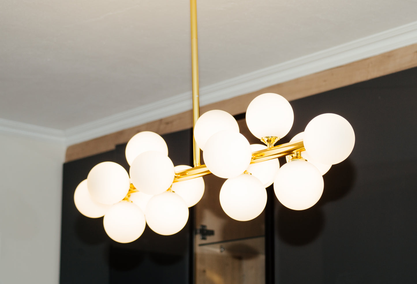Kitchen Gold and White Molecular Pendant Light