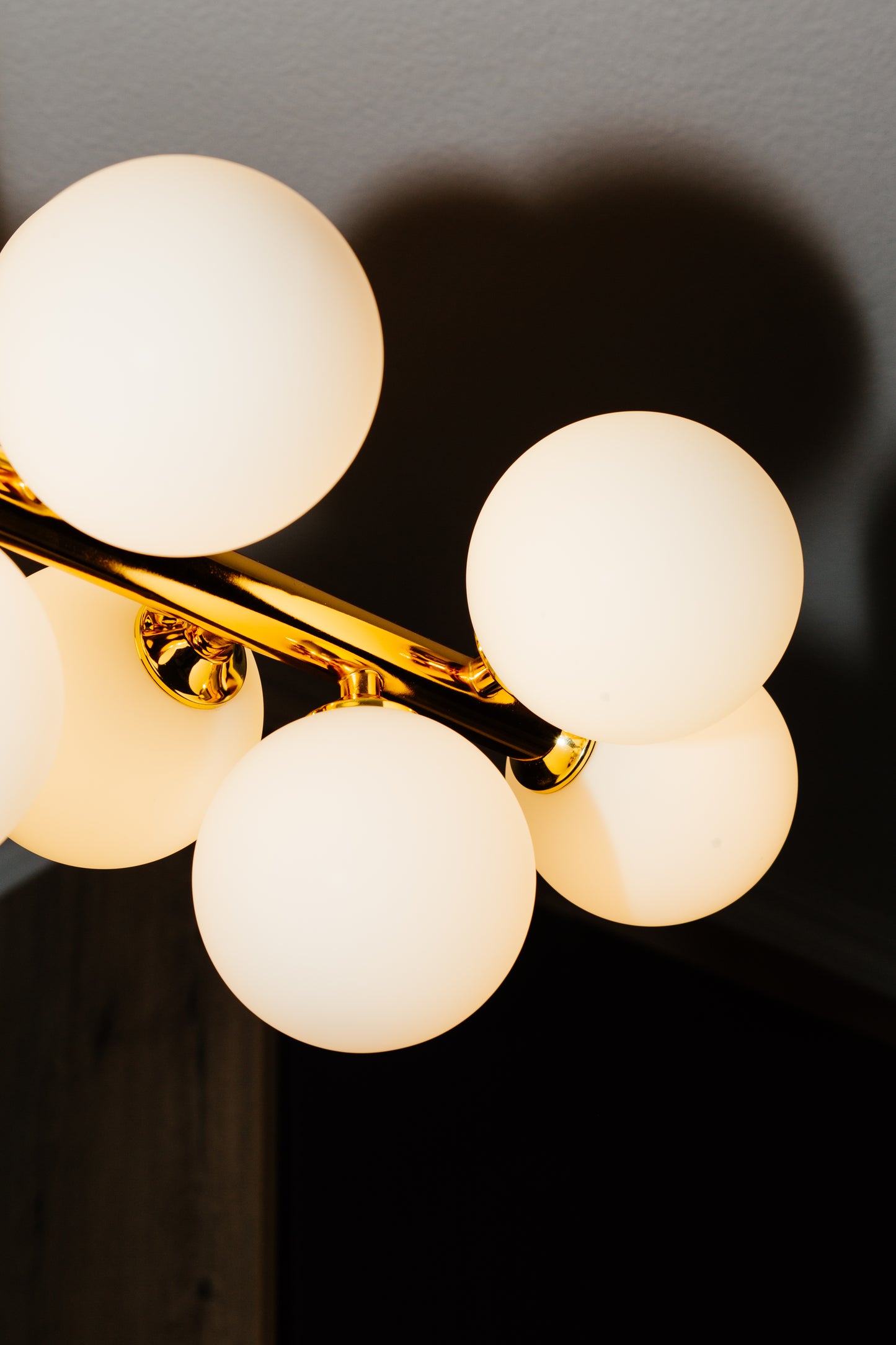 Kitchen Gold and White Molecular Pendant Light