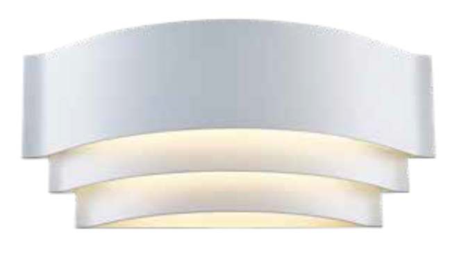 3-step tiered white LED wall light