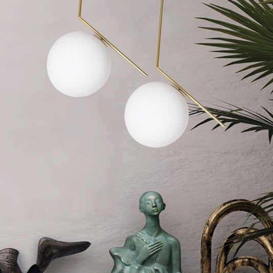 Medium Satin Gold Branch Pendant