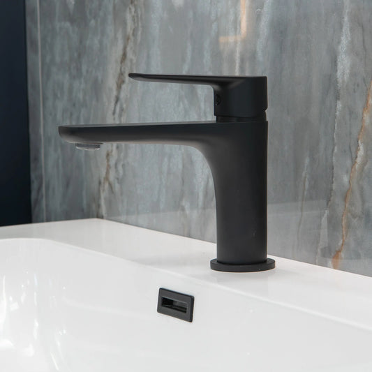 Black Tall Basin Mixer Tap