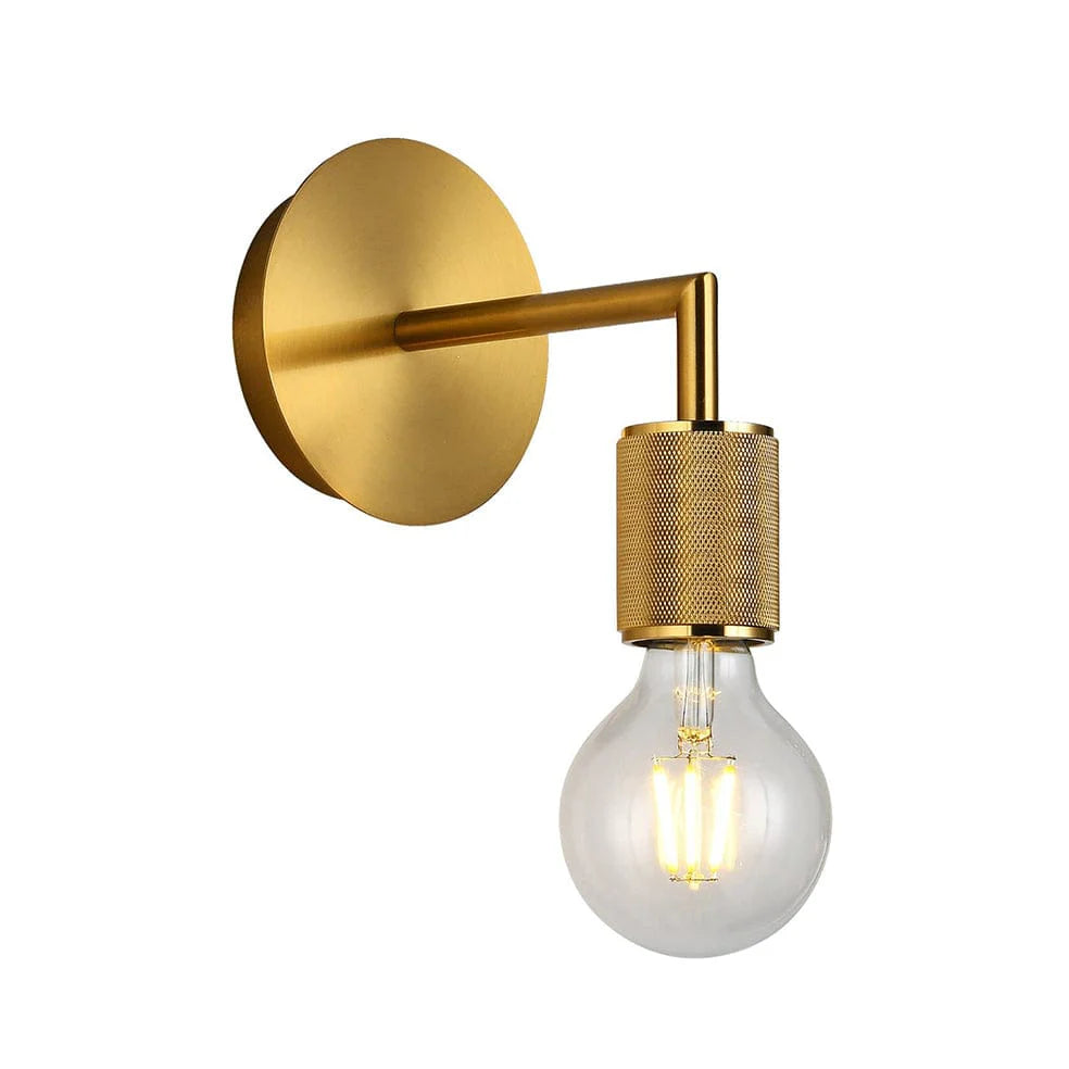 Gold metal wall light.