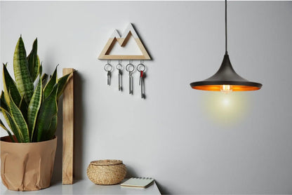 Conical Metal Pendant, Black & Gold
