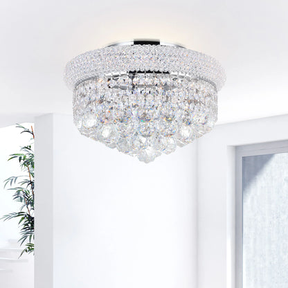 Primo 10" 3-light crystal flush mount ceiling light