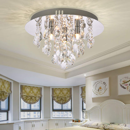 LED Large Round Crystal Ceiling Fitting