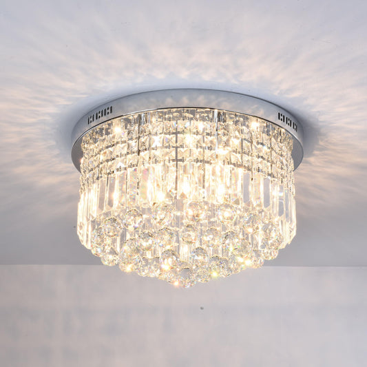 Large Round Crystal Ceiling Fitting