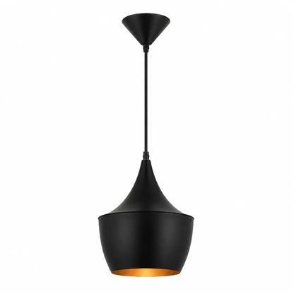 Crown Metal Pendant, Black & Gold