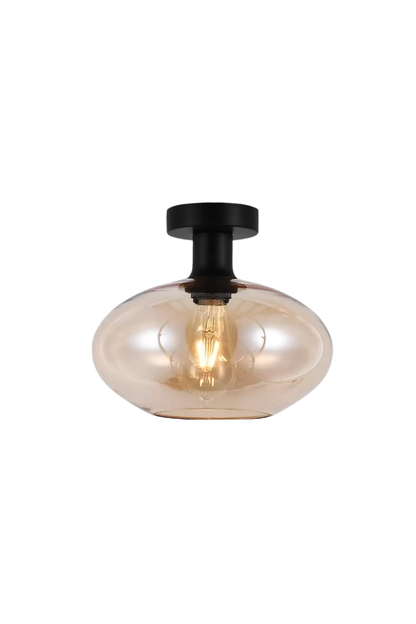 Large Glass Orb Ceiling Light