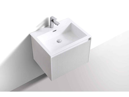GIO Bergamo 600 Cabinet & Basin-White
