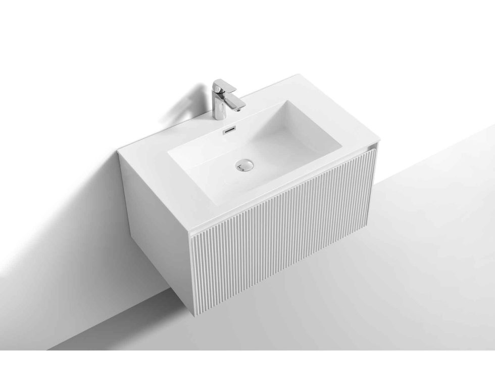 Bergamo 800 Cabinet & Basin-White