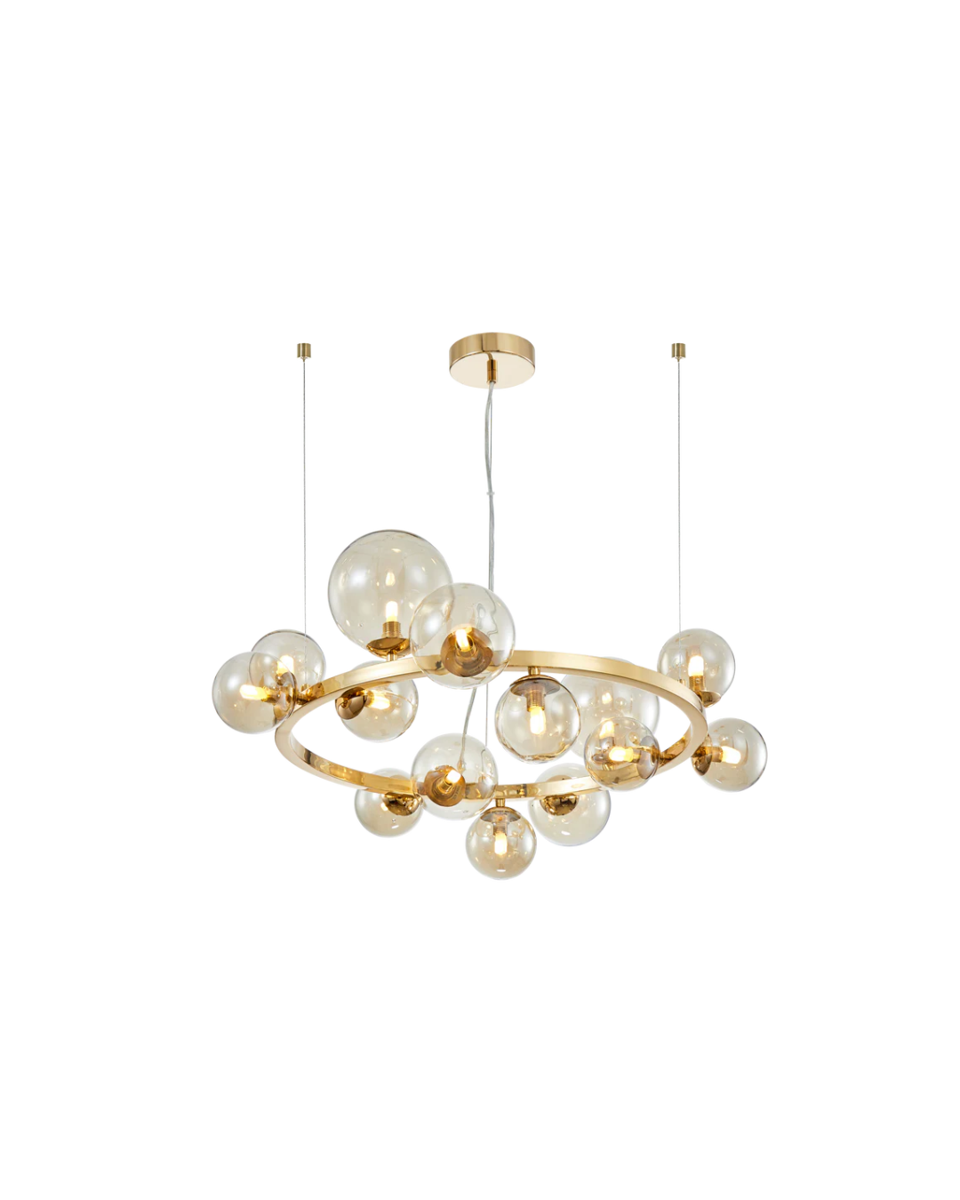 LED Round Bubble Glass Pendant