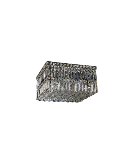 Large Square Crystal Ceiling Fitting