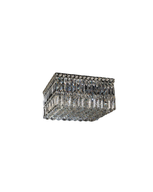 Large Square Crystal Ceiling Fitting