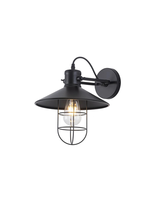 Short rustic metal shade wall