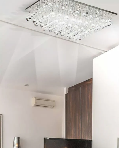 Square Crystal Ceiling Fitting