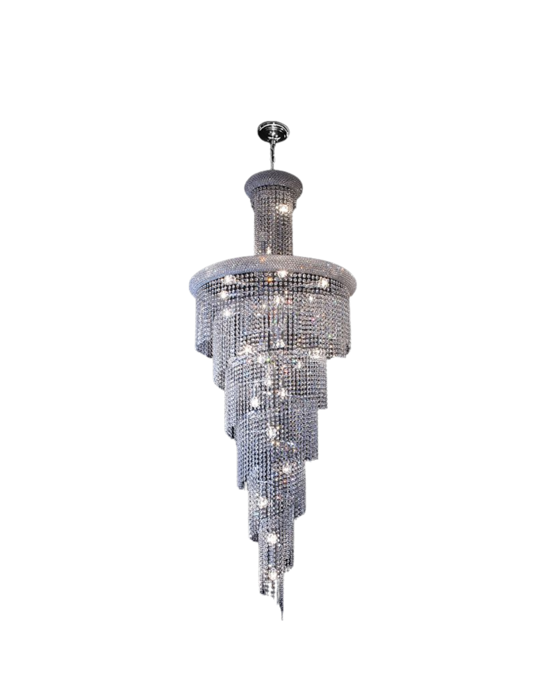 Spiral Crystal Chandelier