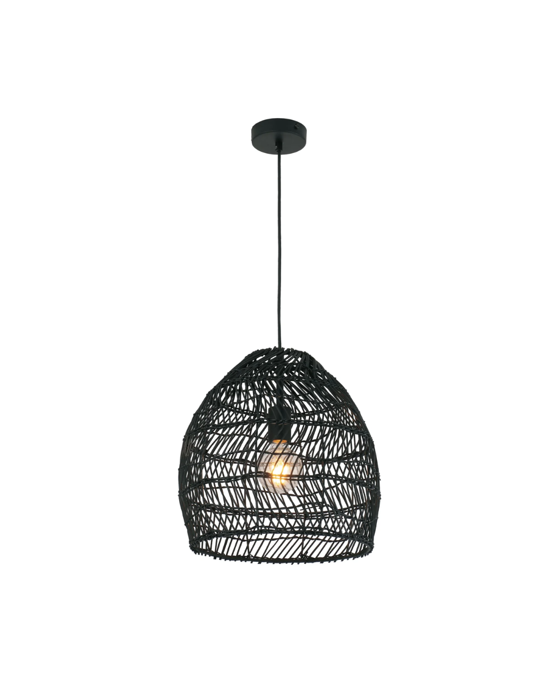 CLA Coup Interior Rattan Ellipse Pendant Light