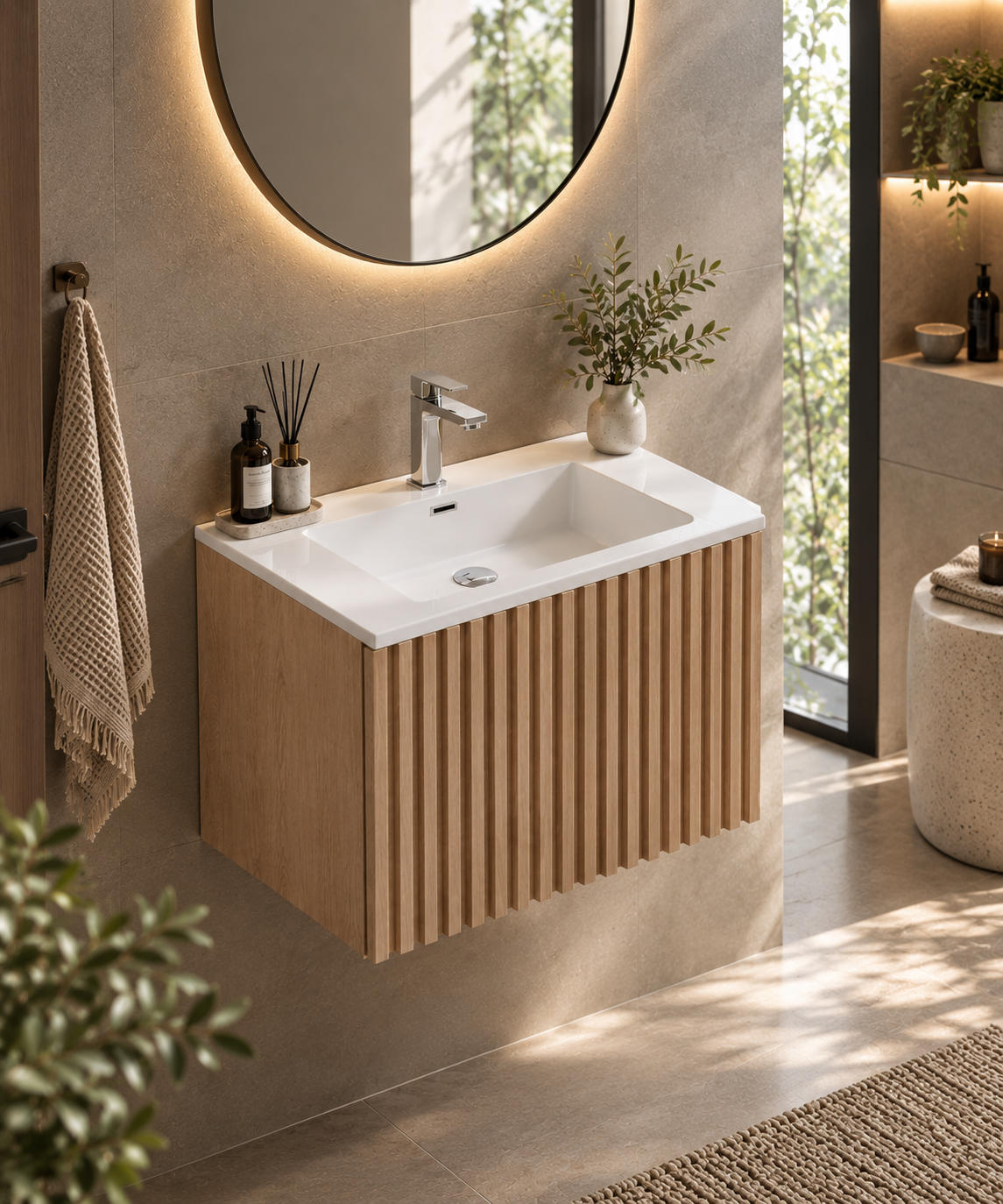 GIO Novara 700 Cabinet & Basin – Ella Oak