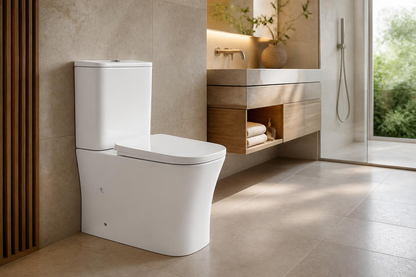 Gio Evora close couple Suite, rimless, S/C seat & quick release hinges, Vortex Flush