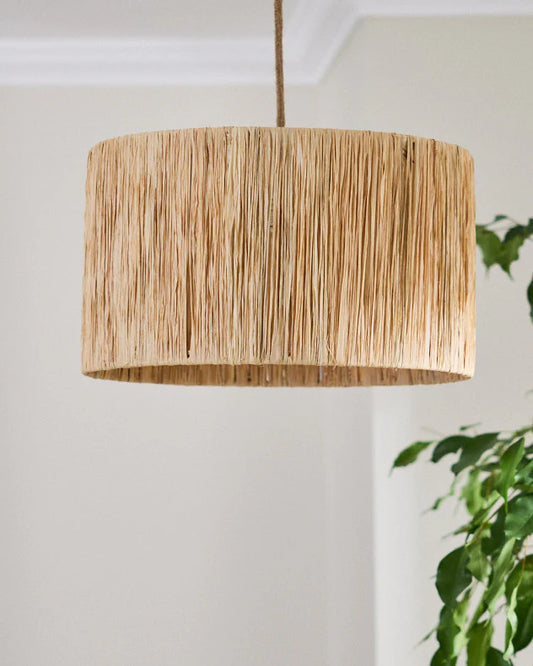 Pendant Raffia Drum Small Light