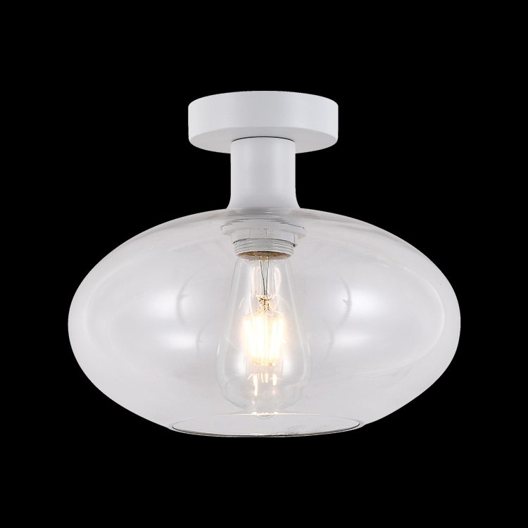 Large Glass Orb Ceiling Light