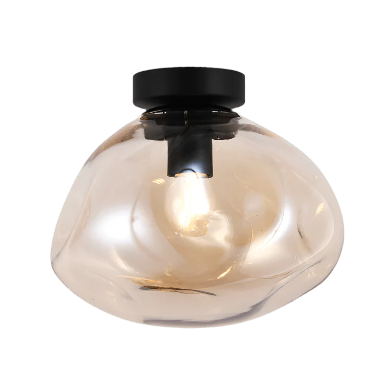 Large Glass Molten Ceiling Light