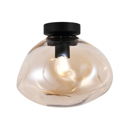 Large Glass Molten Ceiling Light