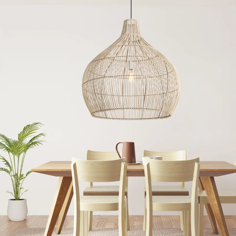 Natural Rattan Bamboo Pendant Light.