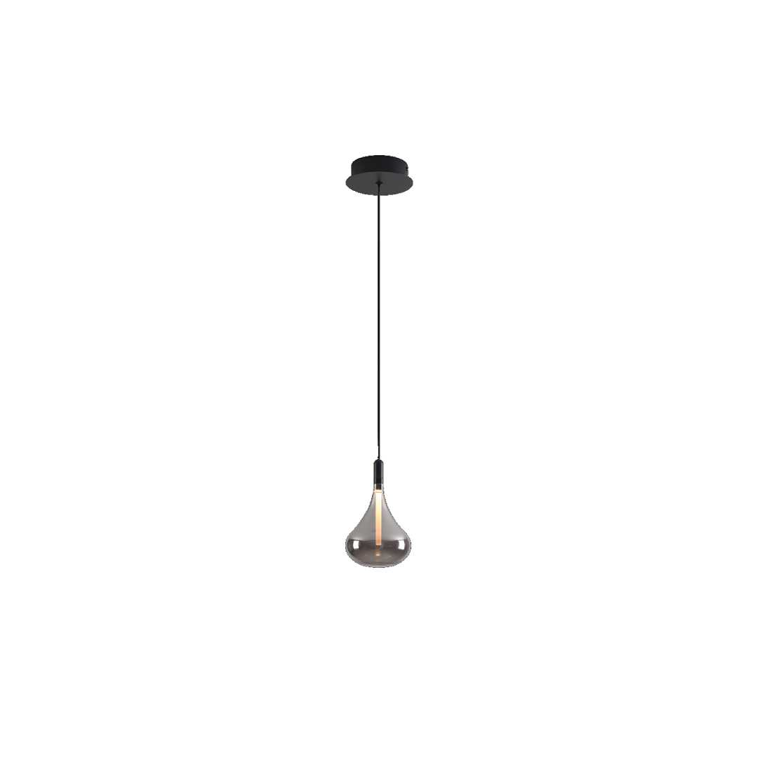 LED Cape Grape Smoke Glass Pendant