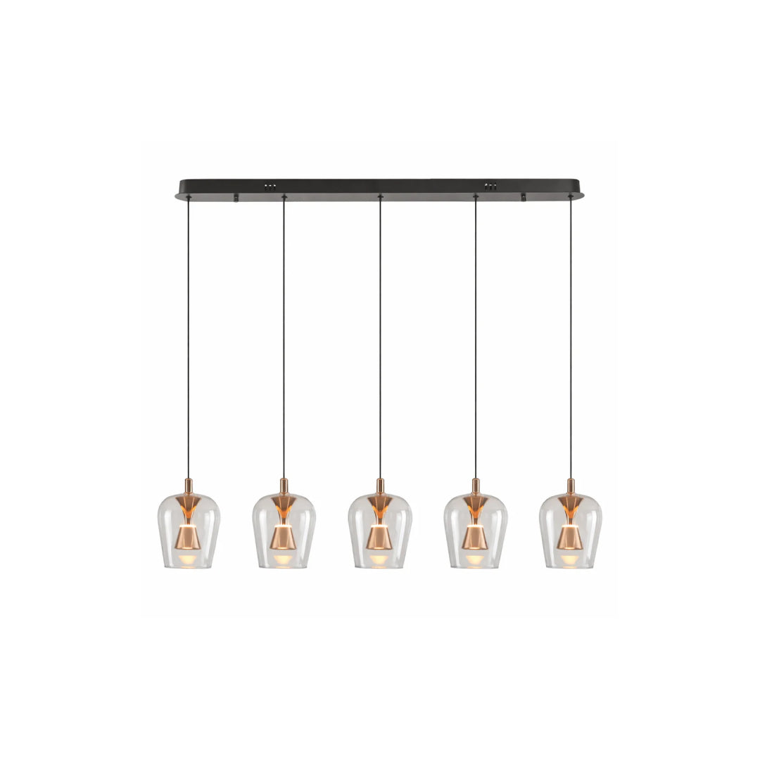 LED Golden Wizard Glass Pendants on a Bar
