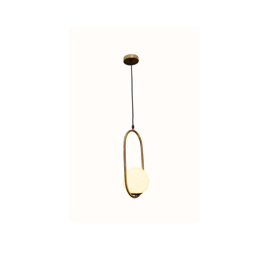 Gold & Black Bedroom Hanging Pendant Light – Aluminium | 3000K Warm White | 110-220V