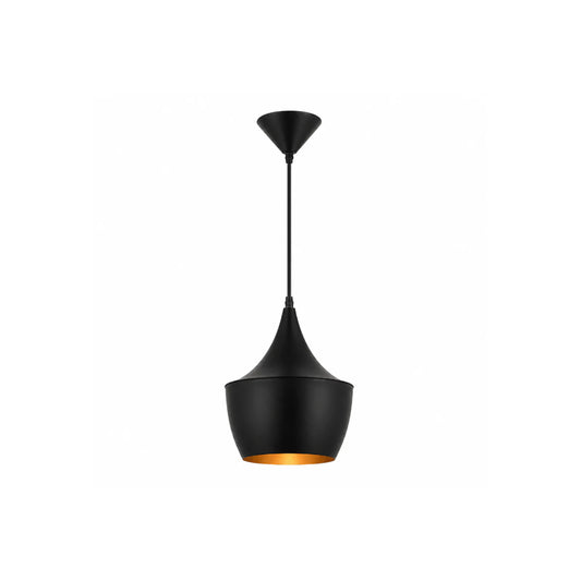 Crown Metal Pendant, Black & Gold