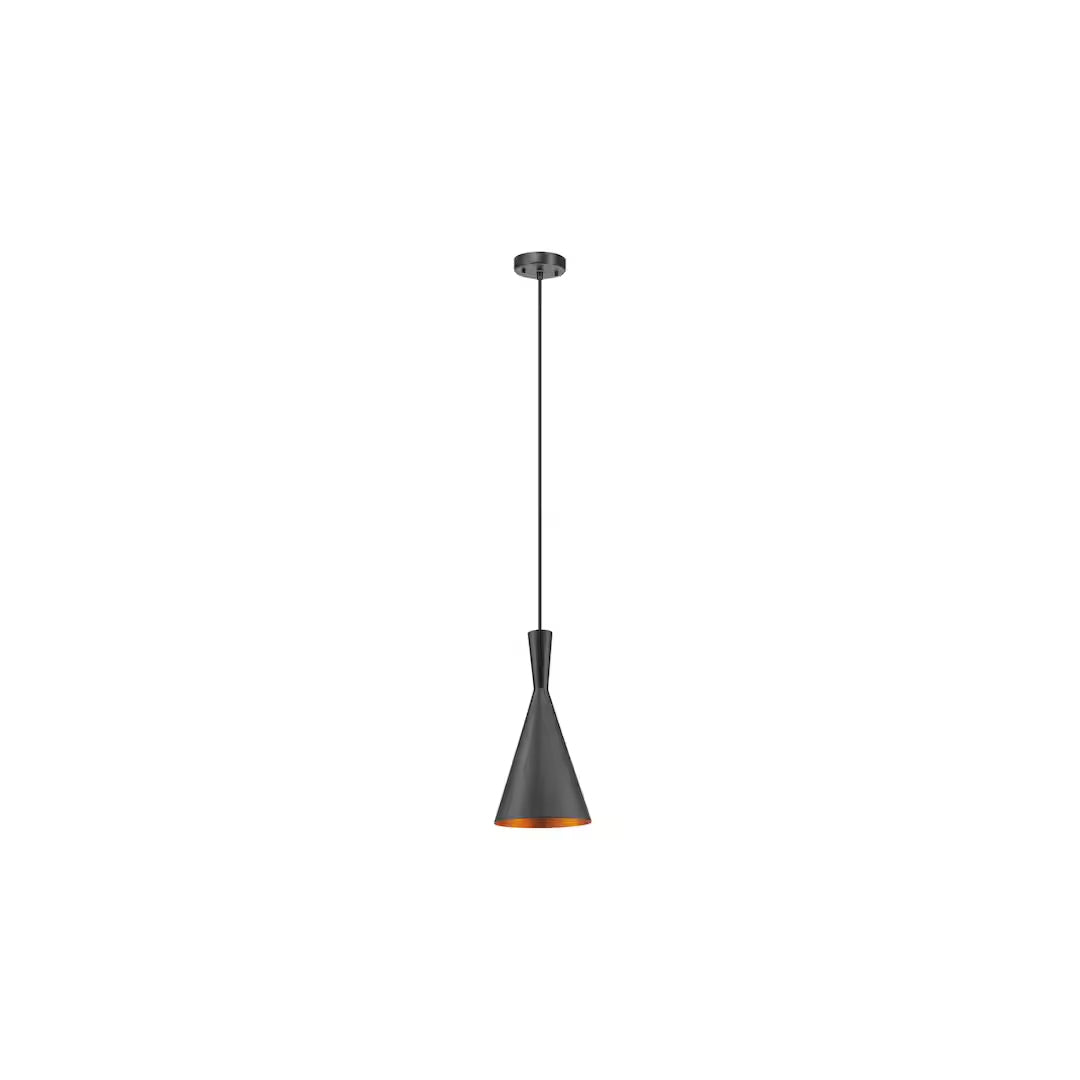 Vuvu Metal Pendant, Black & Gold