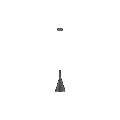 Vuvu Metal Pendant, Black & Gold