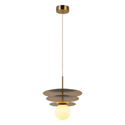 LED Trio Golden Disc Pendant