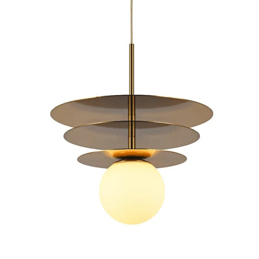 LED Trio Golden Disc Pendant
