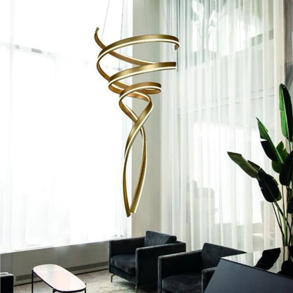 LED Gold Swan Pendant