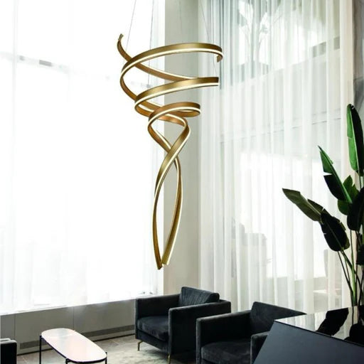 LED Gold Swan Pendant