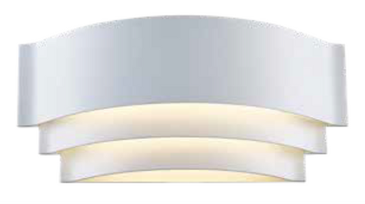 3-step tiered white LED wall light