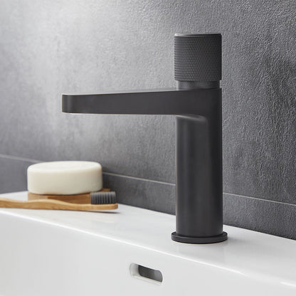 Tivoli Bardi Black Tall Basin Mixer Tap With Cold Start