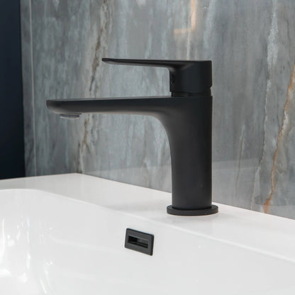 Tivoli Bardi Black Tall Basin Mixer Tap With Cold Start