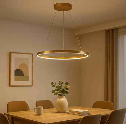 Aluminium Ring LED Ceiling Light – Champagne Gold & More Colours