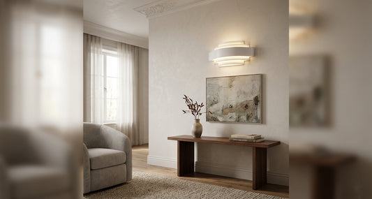 White 5-Step Decorative LED Wall Light.