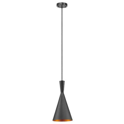 Vuvu Metal Pendant, Black & Gold