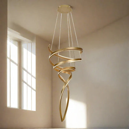 LED Gold Swan Pendant