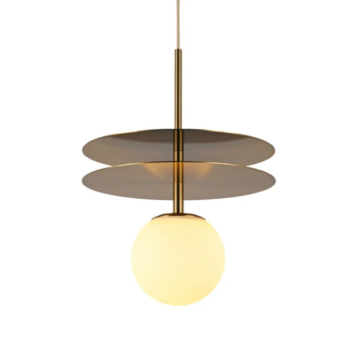 LED Double Golden Disc Pendant