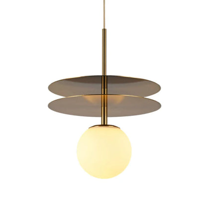LED Double Golden Disc Pendant