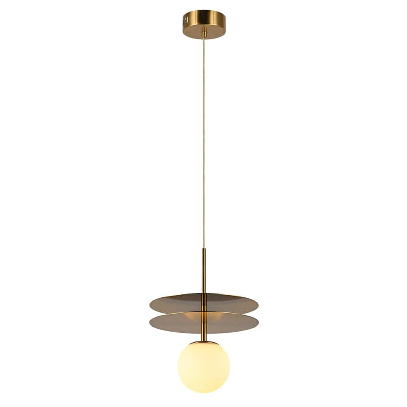 LED Double Golden Disc Pendant