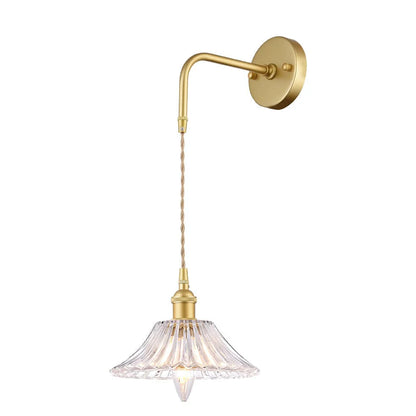 Vintage Cut Glass Wall Light