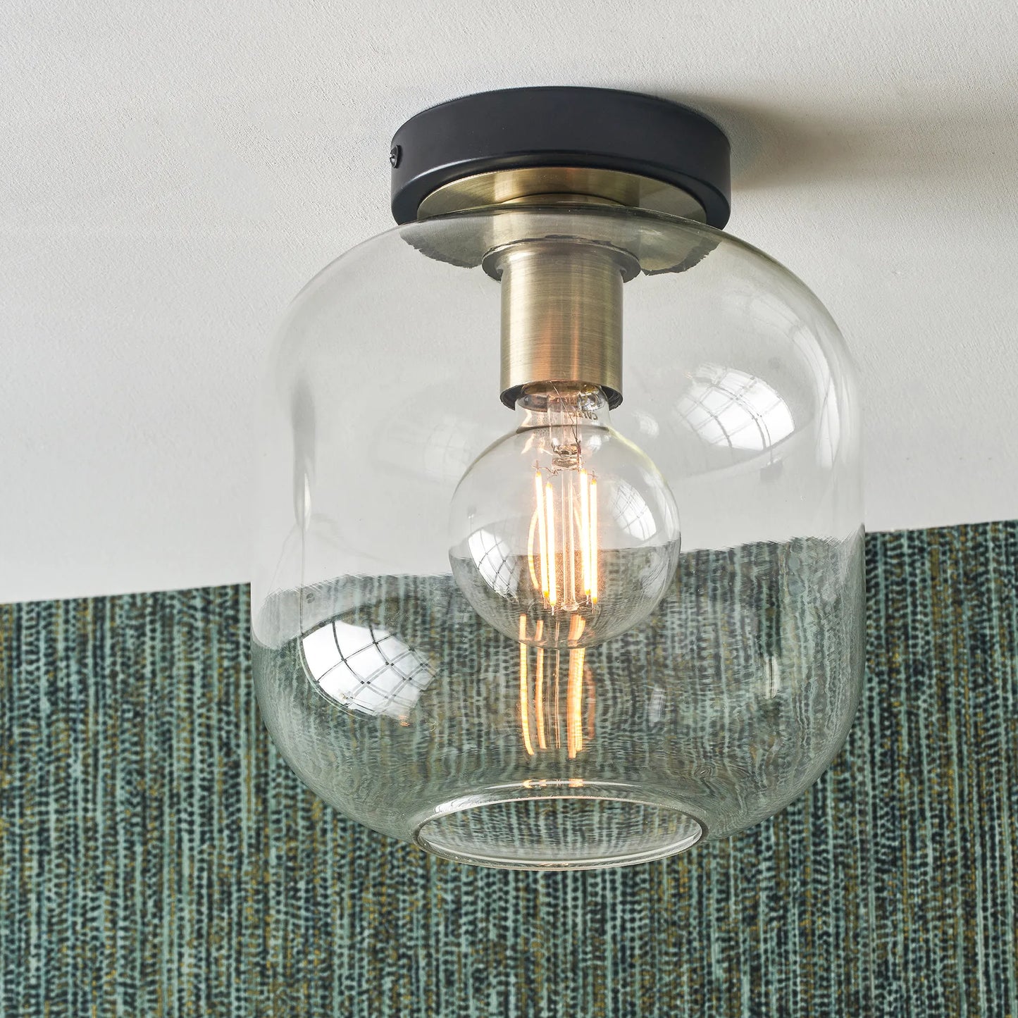 230v 40W E27 Glass Keg Ceiling Light